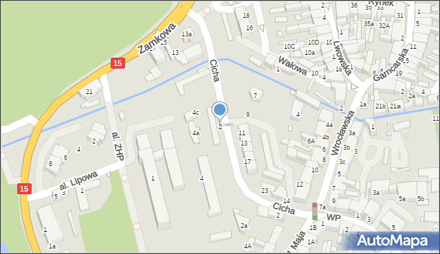 Milicz, Cicha, 2, mapa Milicz