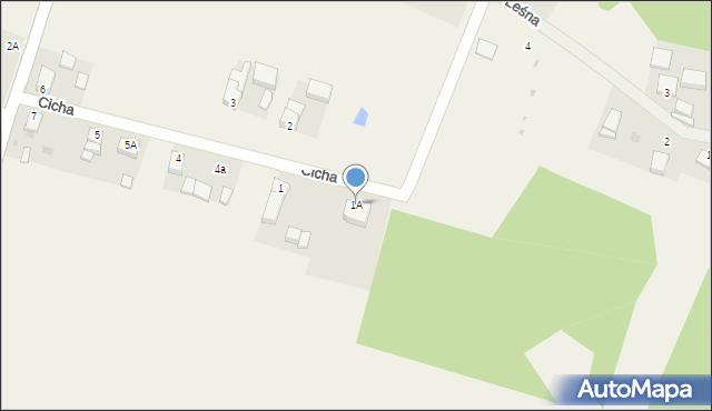 Miłocice, Cicha, 1A, mapa Miłocice