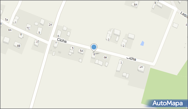 Miłocice, Cicha, 4, mapa Miłocice