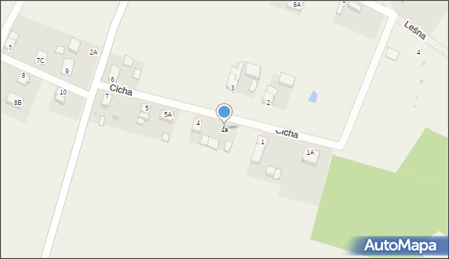 Miłocice, Cicha, 4a, mapa Miłocice