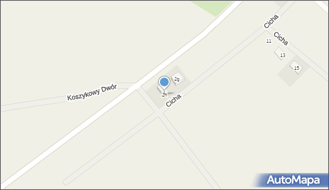 Moczkowo, Cicha, 1, mapa Moczkowo