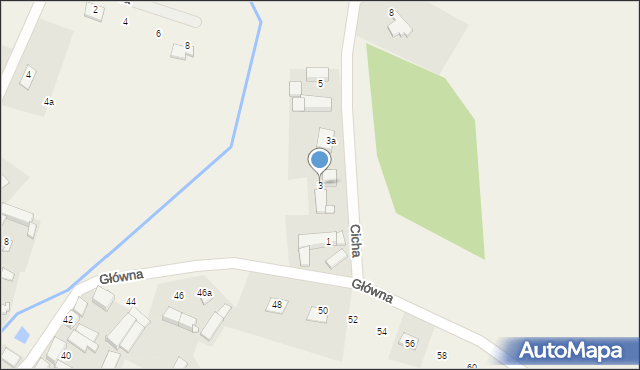 Mojęcice, Cicha, 3, mapa Mojęcice