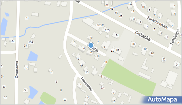 Mszczonów, Cicha, 6, mapa Mszczonów