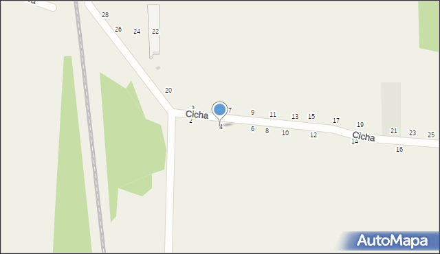 Mykanów, Cicha, 4, mapa Mykanów