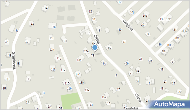 Mysłowice, Cicha, 3b, mapa Mysłowice