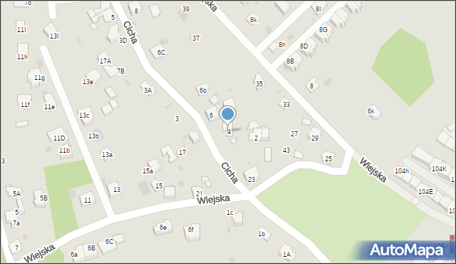 Mysłowice, Cicha, 4, mapa Mysłowice