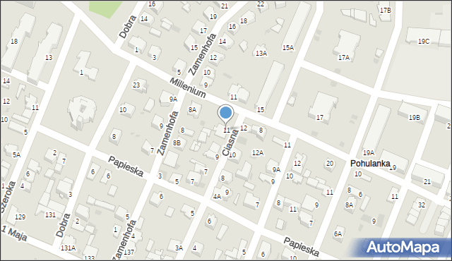 Myszków, Ciasna, 11, mapa Myszków