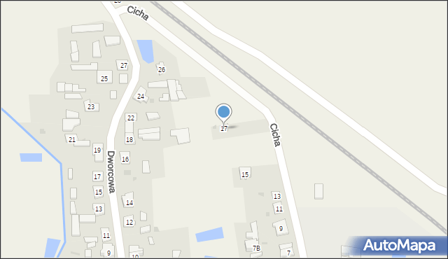 Narzym, Cicha, 17, mapa Narzym