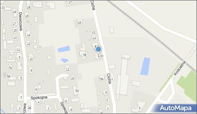 Narzym, Cicha, 7, mapa Narzym