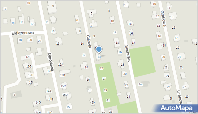 Nasielsk, Cisowa, 13, mapa Nasielsk