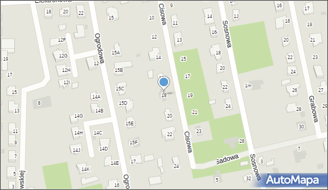 Nasielsk, Cisowa, 18, mapa Nasielsk