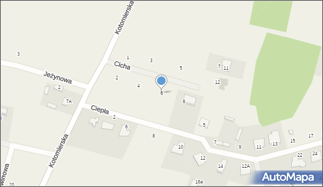 Nekla, Cicha, 6, mapa Nekla