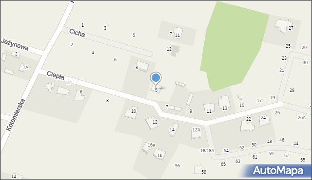 Nekla, Ciepła, 5, mapa Nekla