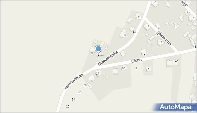 Niegowonice, Cicha, 7, mapa Niegowonice