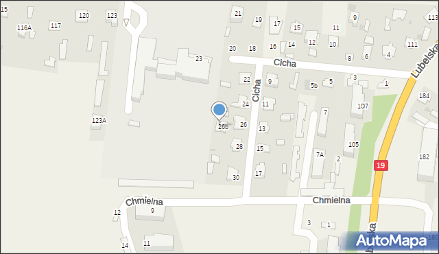 Niemce, Cicha, 26c, mapa Niemce