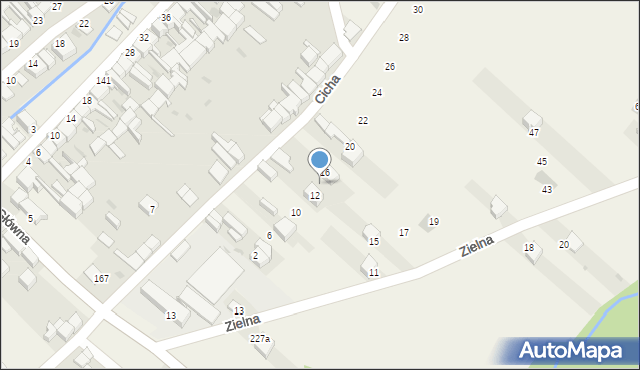 Nowa Biała, Cicha, 14, mapa Nowa Biała