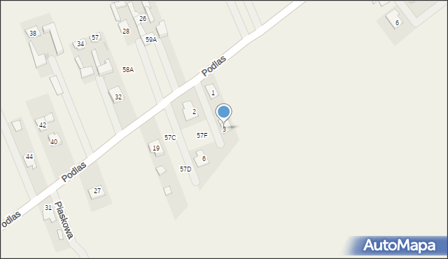 Nowa Dąbrowa, Cichy Zakątek, 3, mapa Nowa Dąbrowa