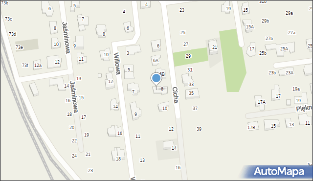 Nowa Iwiczna, Cicha, 8a, mapa Nowa Iwiczna