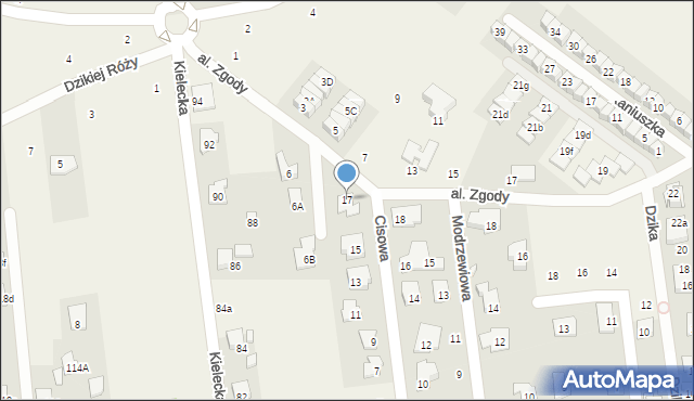 Nowa Iwiczna, Cisowa, 17, mapa Nowa Iwiczna