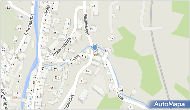 Nowa Ruda, Cicha, 10, mapa Nowa Ruda