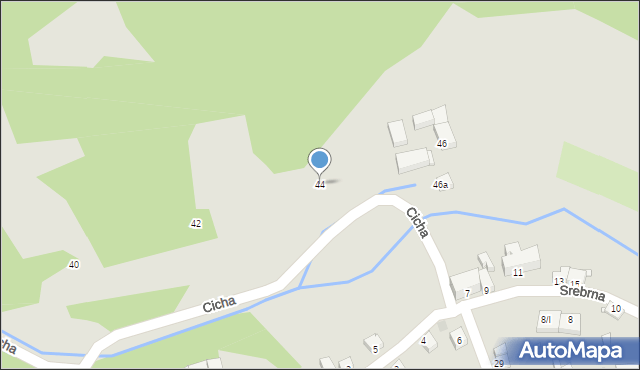 Nowa Ruda, Cicha, 44, mapa Nowa Ruda