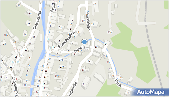 Nowa Ruda, Cicha, 7, mapa Nowa Ruda