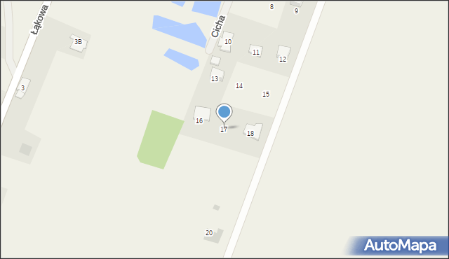 Nowa Wieś, Cicha, 17, mapa Nowa Wieś
