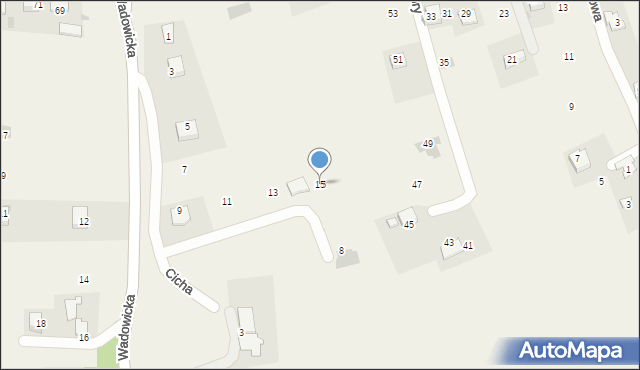 Nowe Dwory, Cicha, 15, mapa Nowe Dwory