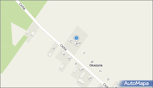 Nowe Gajęcice, Cicha, 15, mapa Nowe Gajęcice