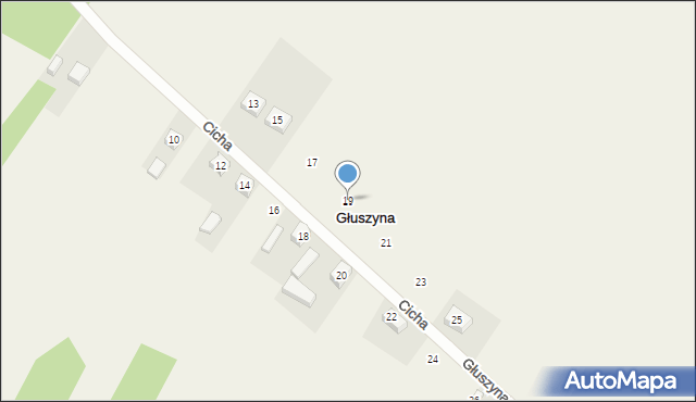 Nowe Gajęcice, Cicha, 19, mapa Nowe Gajęcice