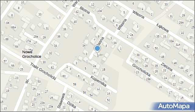 Nowe Grocholice, Ciasna, 2, mapa Nowe Grocholice