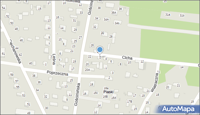 Nowe Miasto, Cicha, 2, mapa Nowe Miasto
