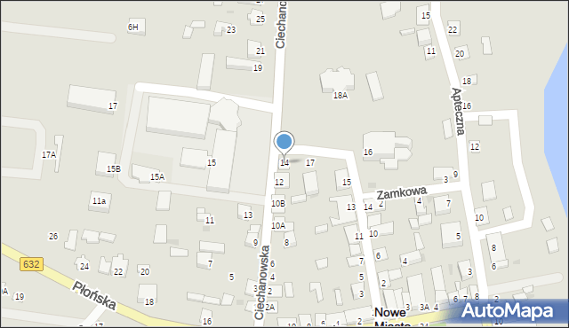 Nowe Miasto, Ciechanowska, 14, mapa Nowe Miasto