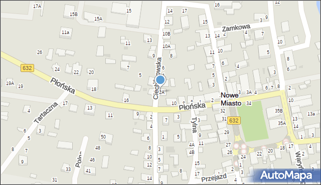 Nowe Miasto, Ciechanowska, 2B, mapa Nowe Miasto