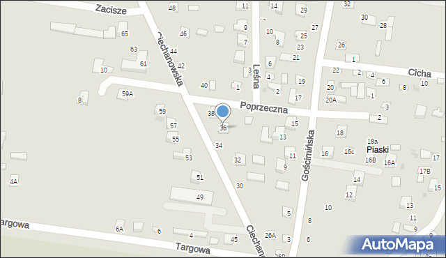 Nowe Miasto, Ciechanowska, 36, mapa Nowe Miasto
