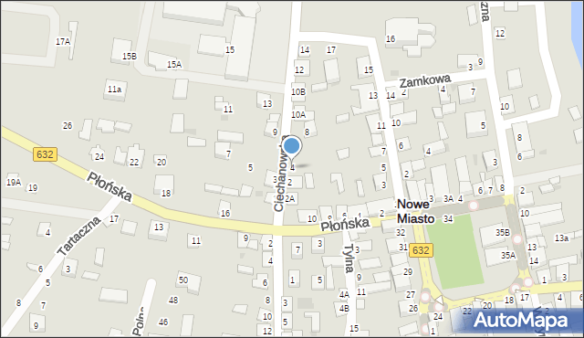 Nowe Miasto, Ciechanowska, 4, mapa Nowe Miasto