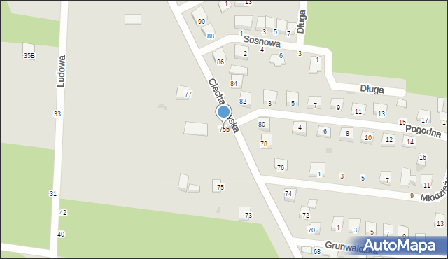 Nowe Miasto, Ciechanowska, 75b, mapa Nowe Miasto