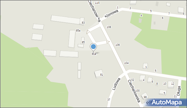 Nowe Miasto, Ciechanowska, 81a, mapa Nowe Miasto