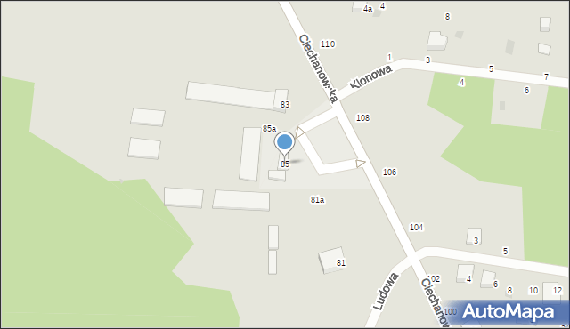 Nowe Miasto, Ciechanowska, 85, mapa Nowe Miasto