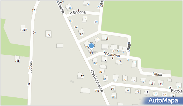Nowe Miasto, Ciechanowska, 88, mapa Nowe Miasto