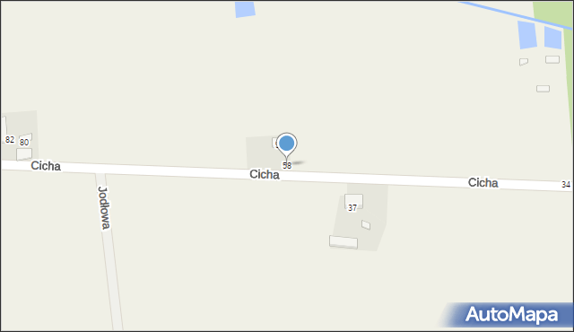 Nowiny, Cicha, 58, mapa Nowiny