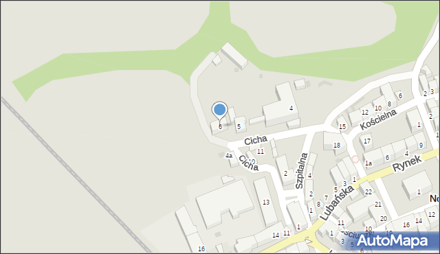 Nowogrodziec, Cicha, 6, mapa Nowogrodziec
