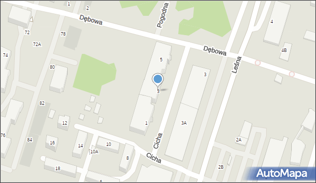 Nowy Dwór Mazowiecki, Cicha, 3, mapa Nowy Dwór Mazowiecki