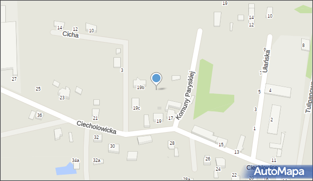 Oborniki Śląskie, Ciecholowicka, 19a, mapa Oborniki Śląskie