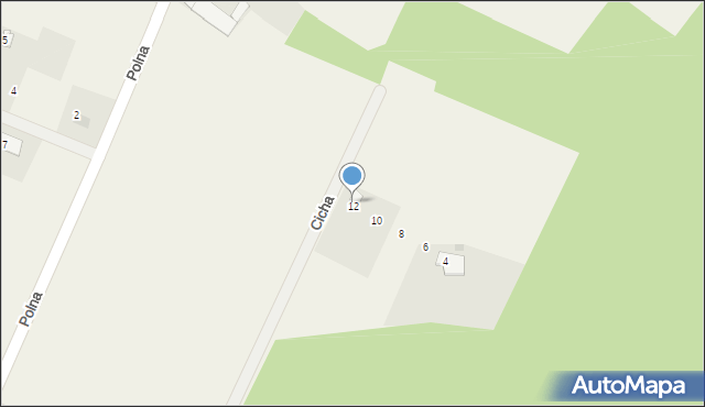 Obrowo, Cicha, 12, mapa Obrowo