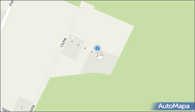 Obrowo, Cicha, 4, mapa Obrowo