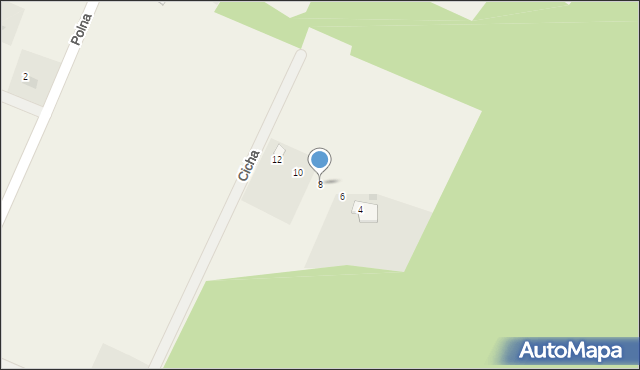 Obrowo, Cicha, 8, mapa Obrowo