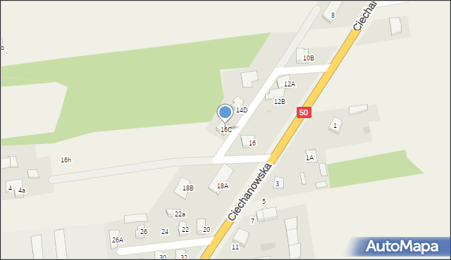 Ojrzeń, Ciechanowska, 16C, mapa Ojrzeń