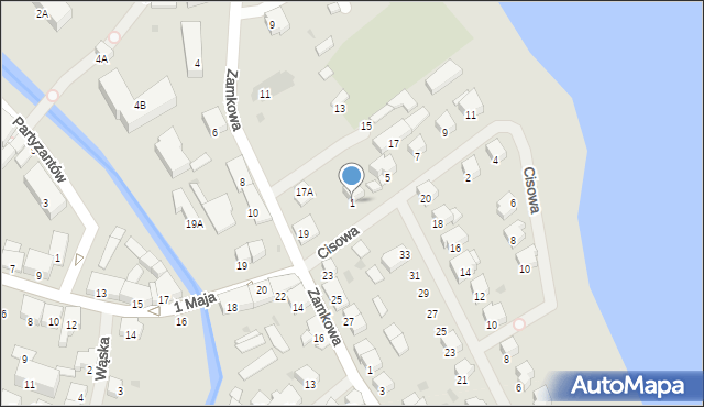 Olecko, Cisowa, 1, mapa Olecko