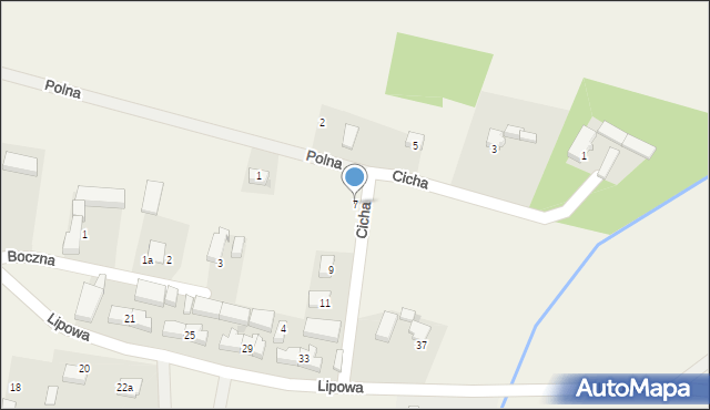 Oleszna, Cicha, 7, mapa Oleszna